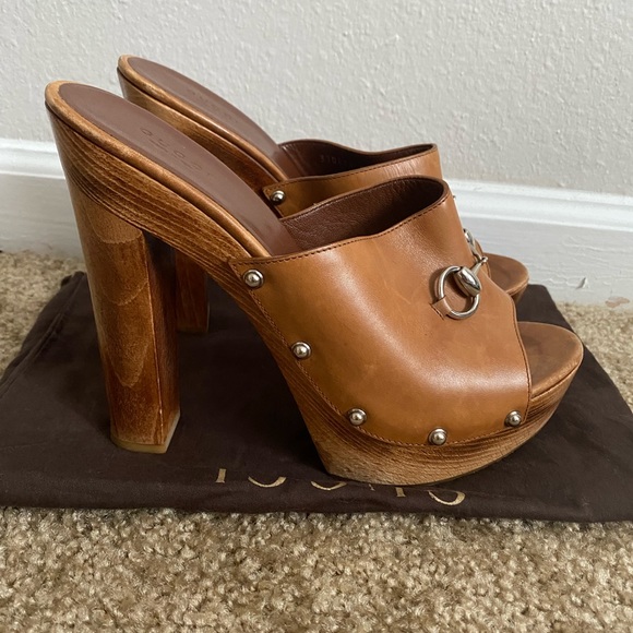 Gucci, Morena, Leather Platform Clog - Size IT 41 - US 11 - Picture 5 of 9